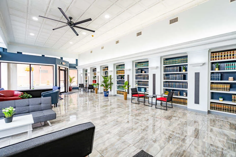 Bright coworking floor inside Society 204